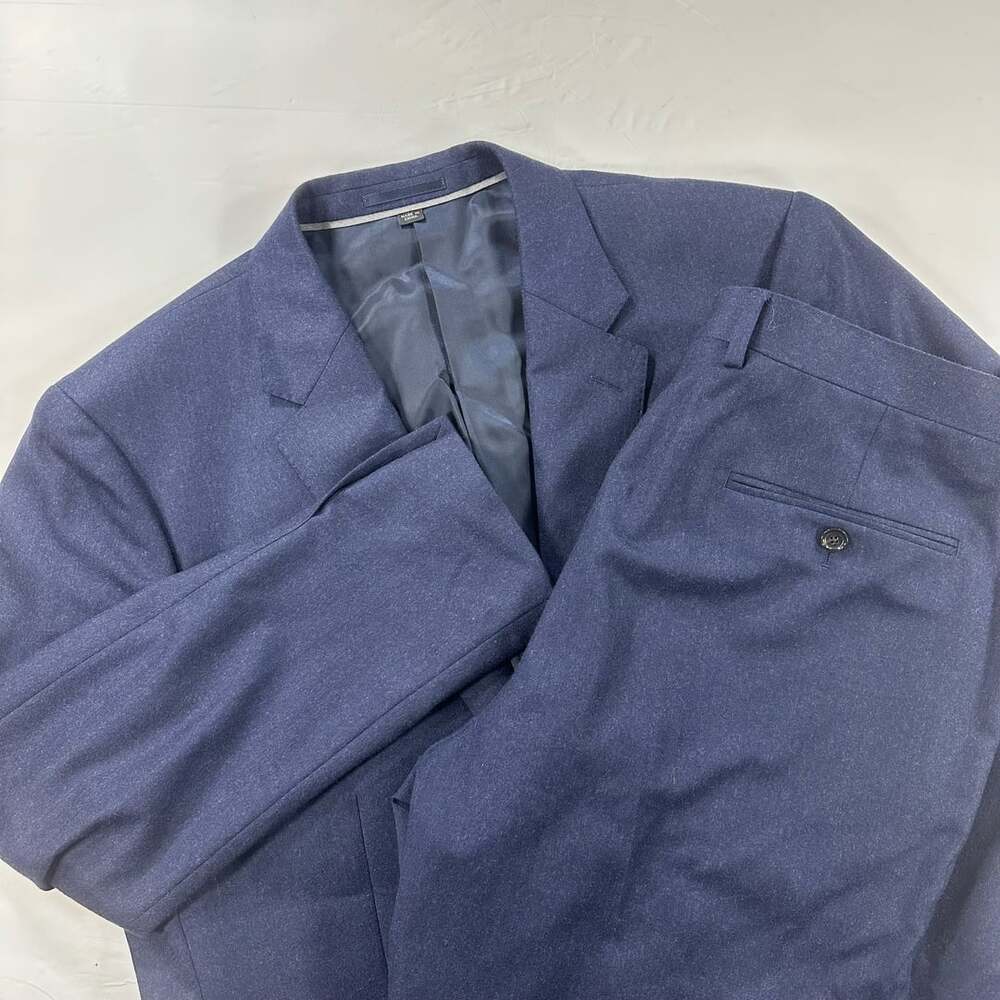 J Crew Ludlow Wool Jacket Pants Navy Vitale Barberis Super 120s 46R 35x30